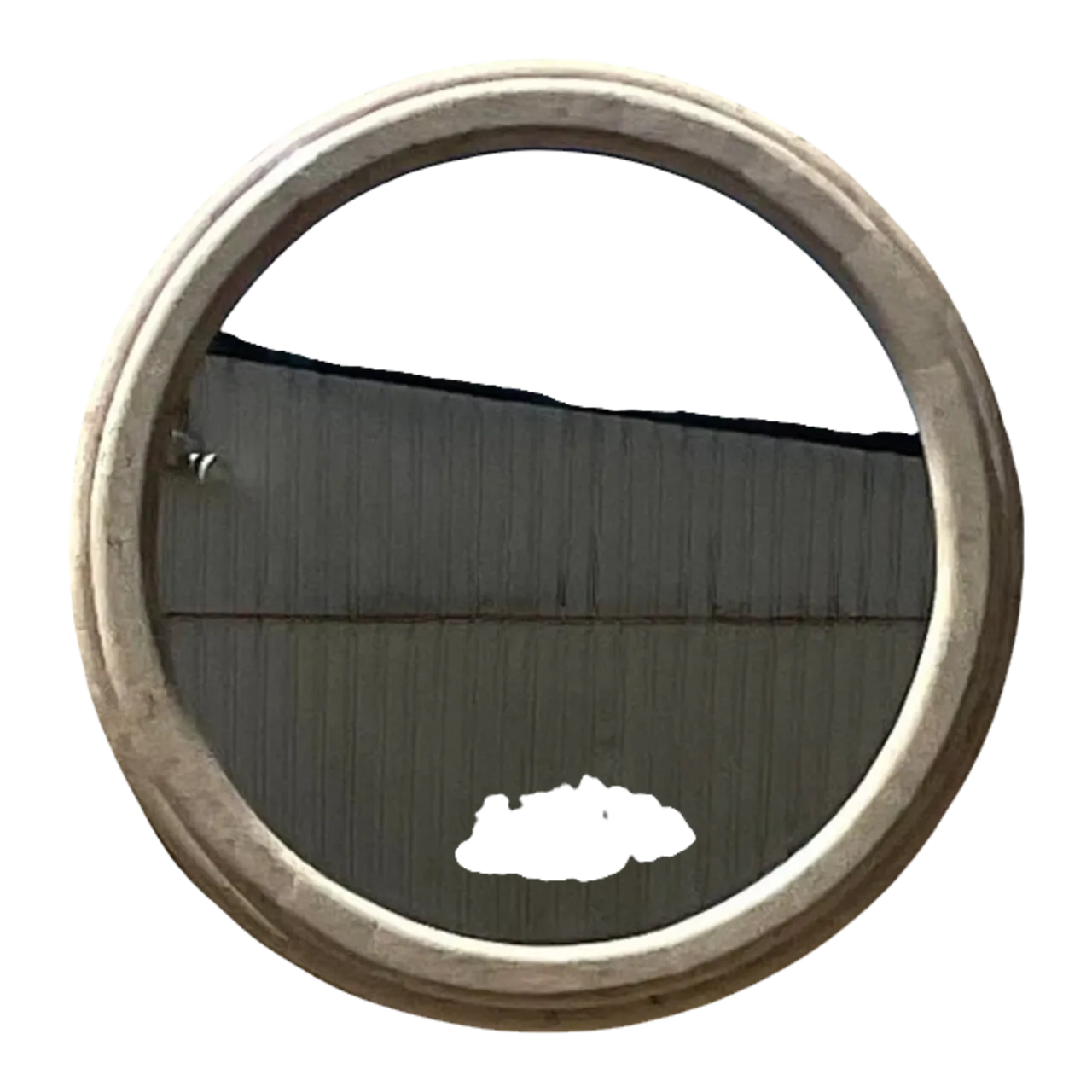 Vintage Boho Tessellated Stone Round Mirror