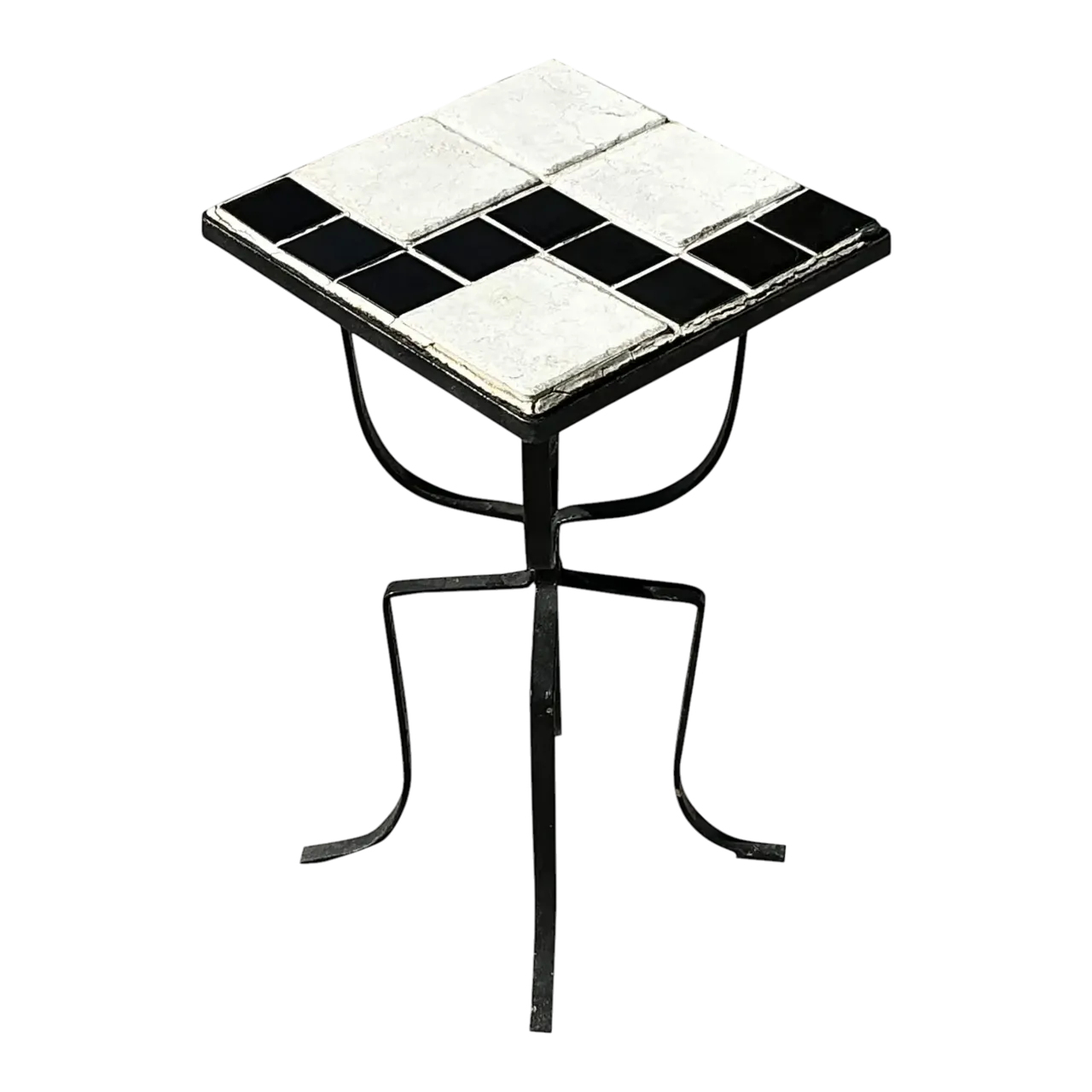 Vintage Boho Tile Top Drinks Table