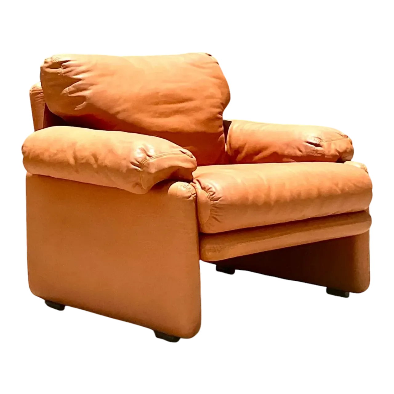 Vintage Boho Tobia Scarpa for B&B Italia Leather Lounge Chair