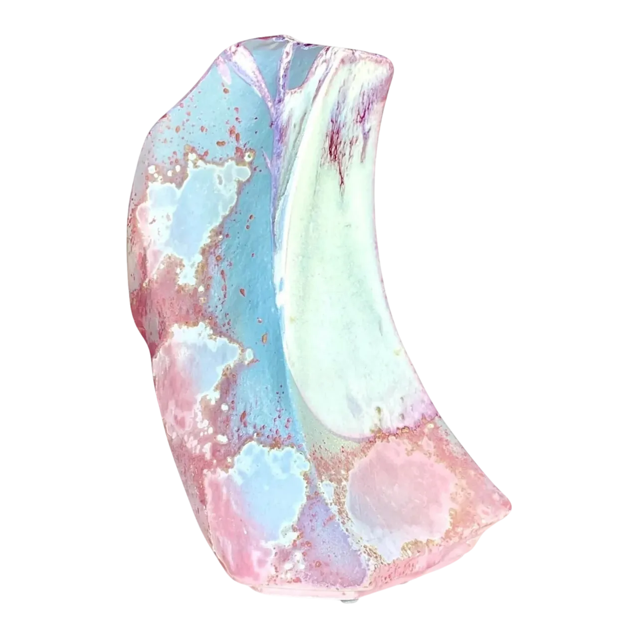 Vintage Boho Tony Evans Raku Fired Vase