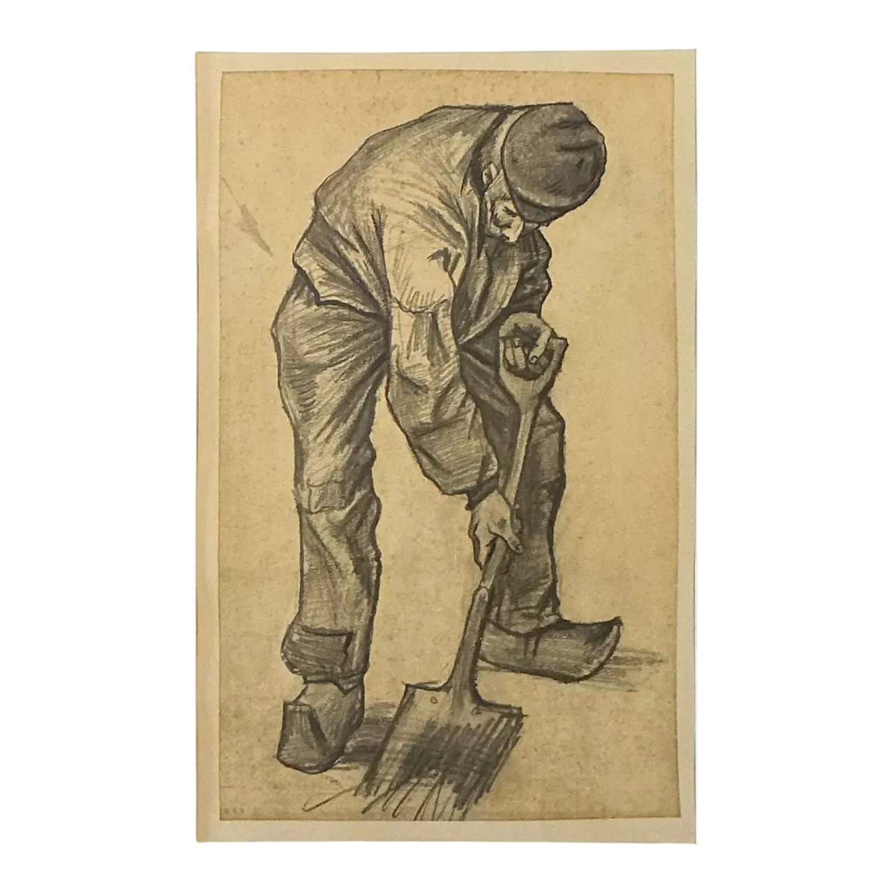 Vintage Boho Van Gogh “Man With a Spade” Print