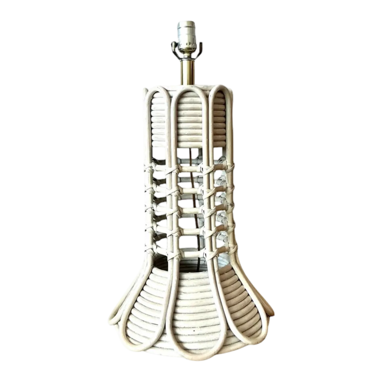 Vintage Boho Washed Pencil Reed Lamp