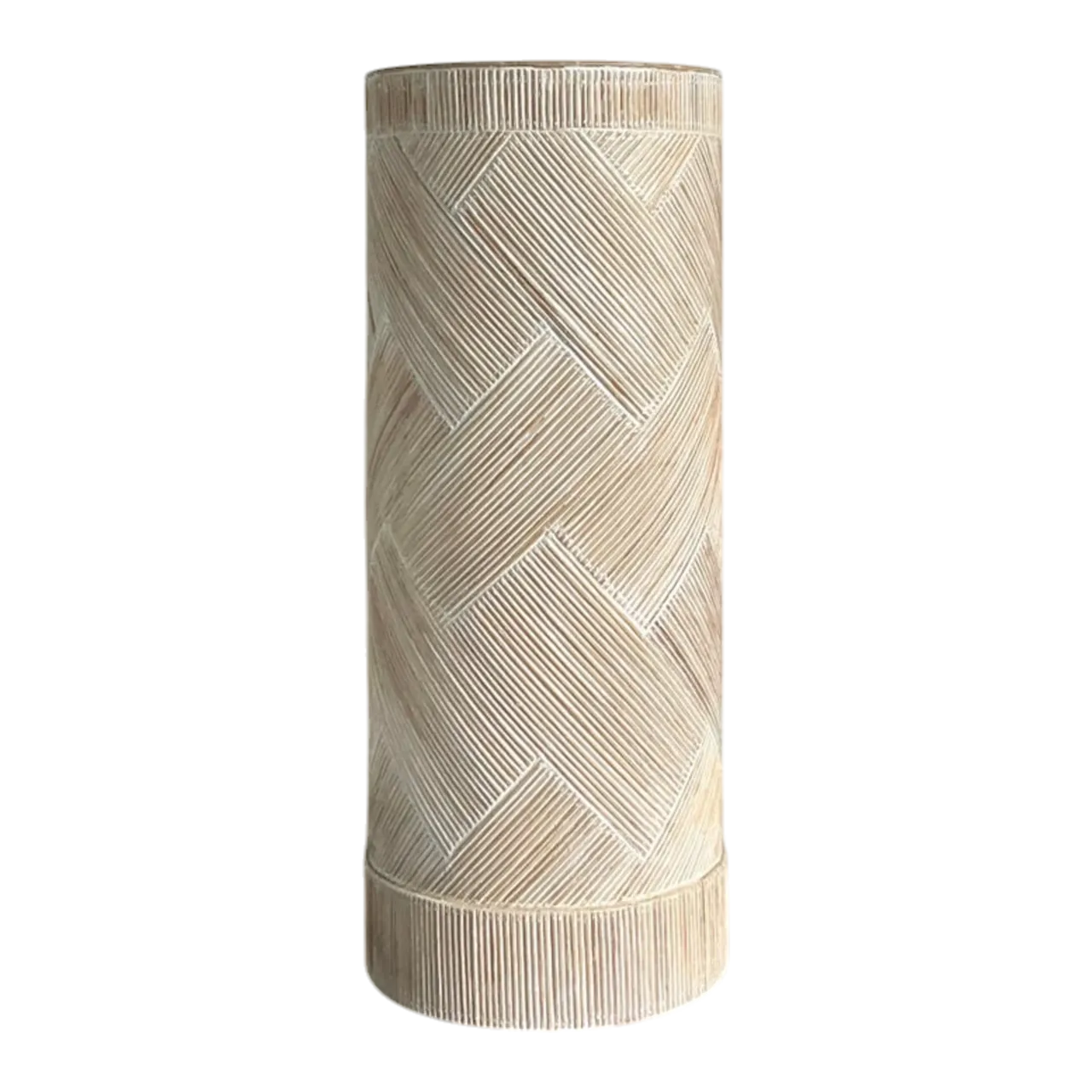 Vintage Boho Washed Pencil Reed Pedestal