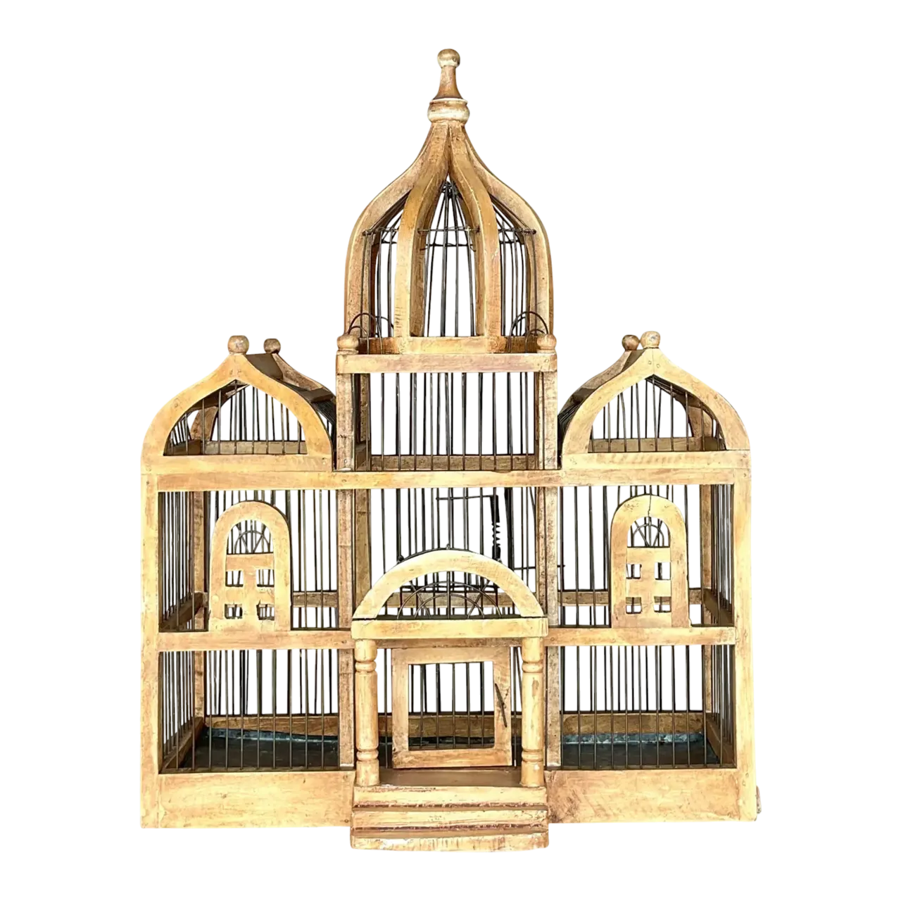 Vintage Boho Wooden Bird Cage