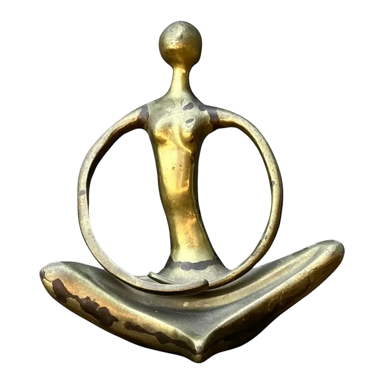 Vintage Brass Abstract Figure