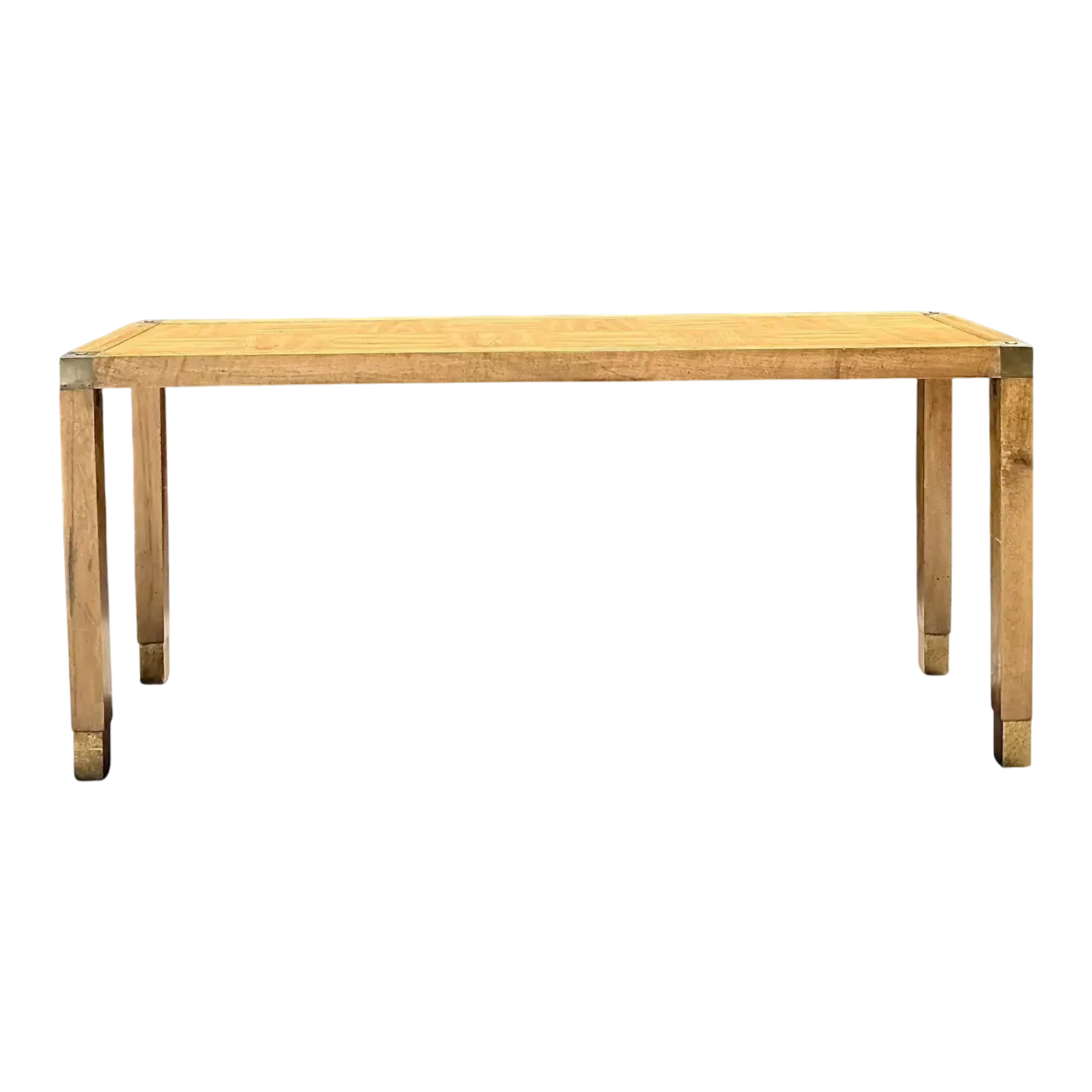 Vintage Brass Detail Campaign Console Table