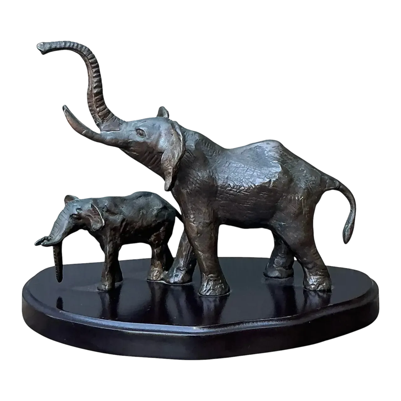 Vintage Bronze Elephant Family