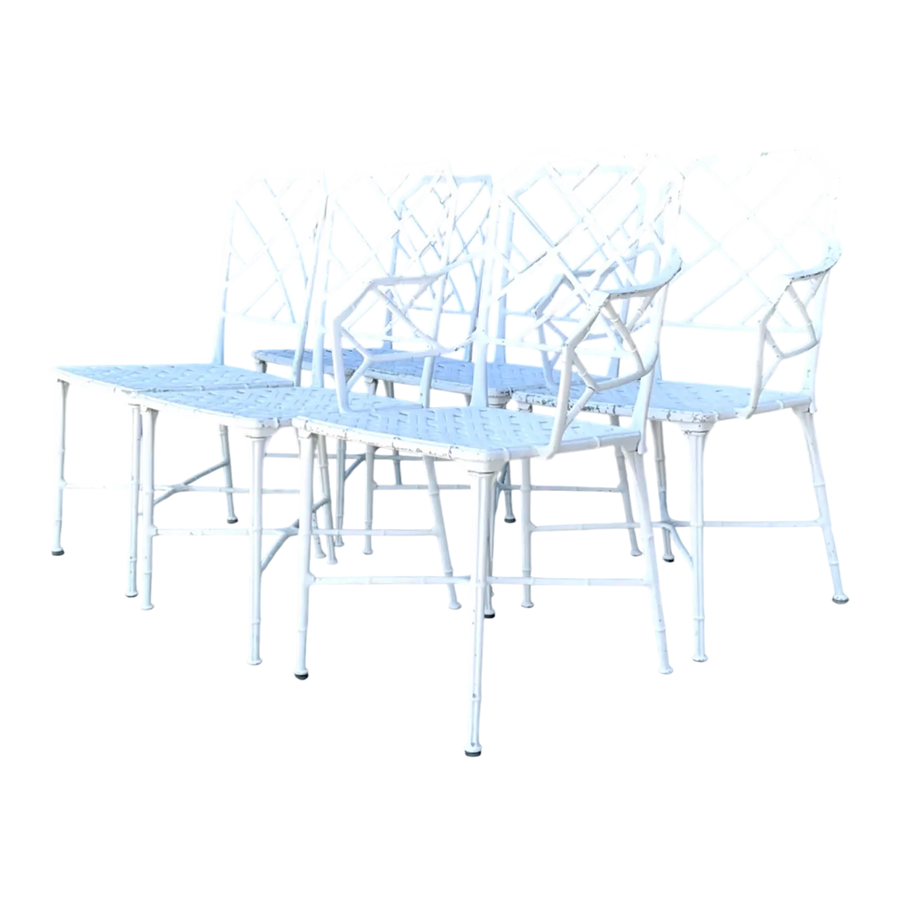 Vintage Brown Jordan “Calcutta” Cast Aluminum Dining Chairs - Set Of 6