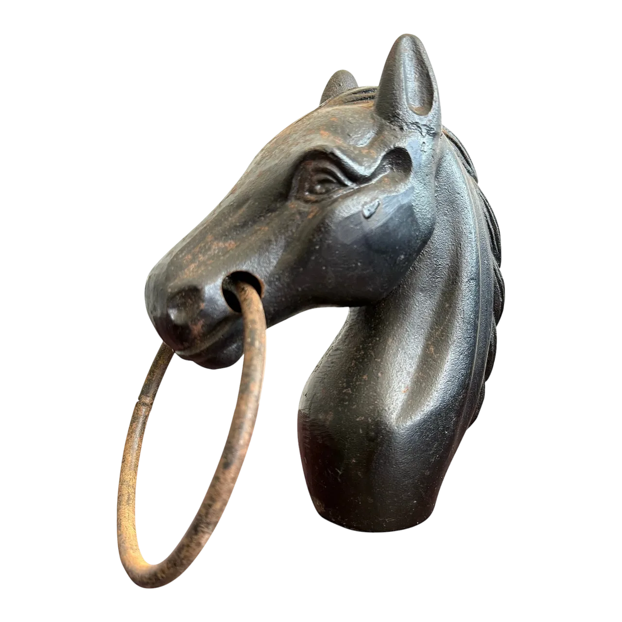 Vintage Cast Iron Horse Head Hitching Post