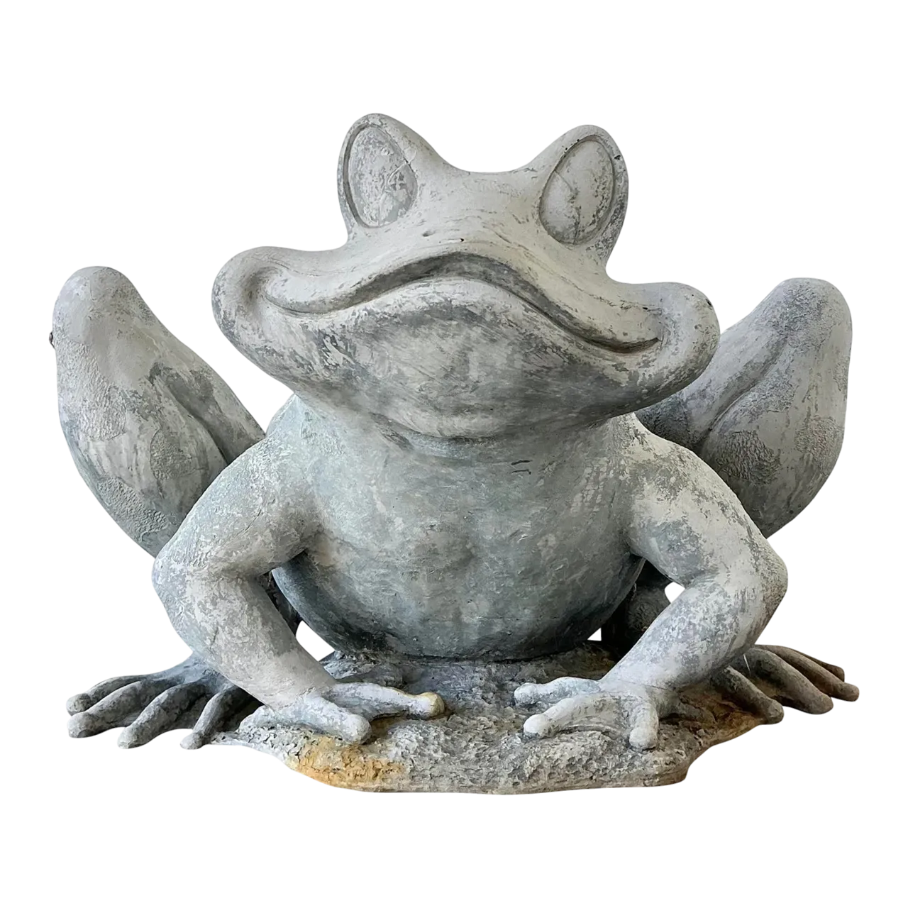 Vintage Cast Resin Frog Planter