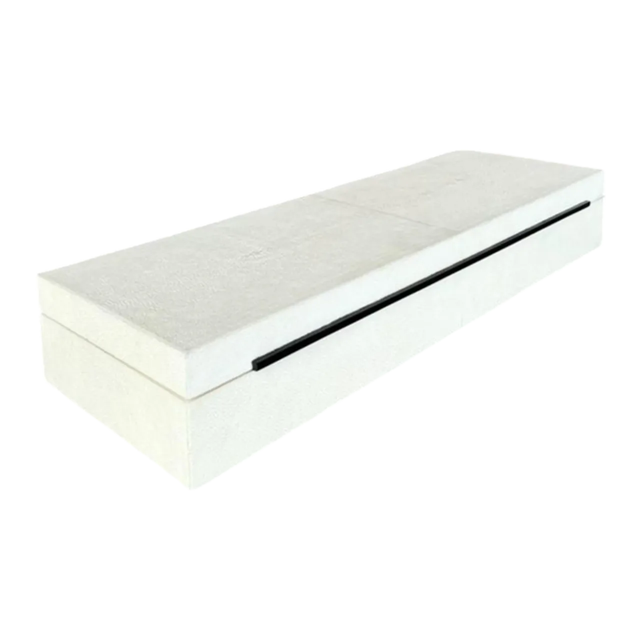 Vintage Coastal Faux Shagreen Long Box