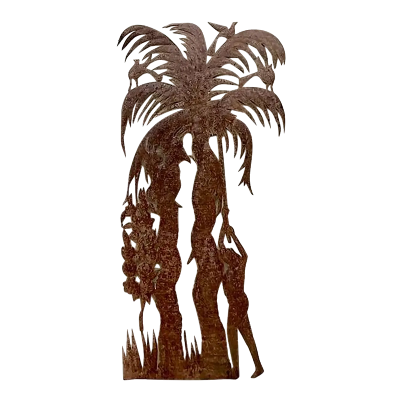 Vintage Coastal Punch Cut Palm Tree