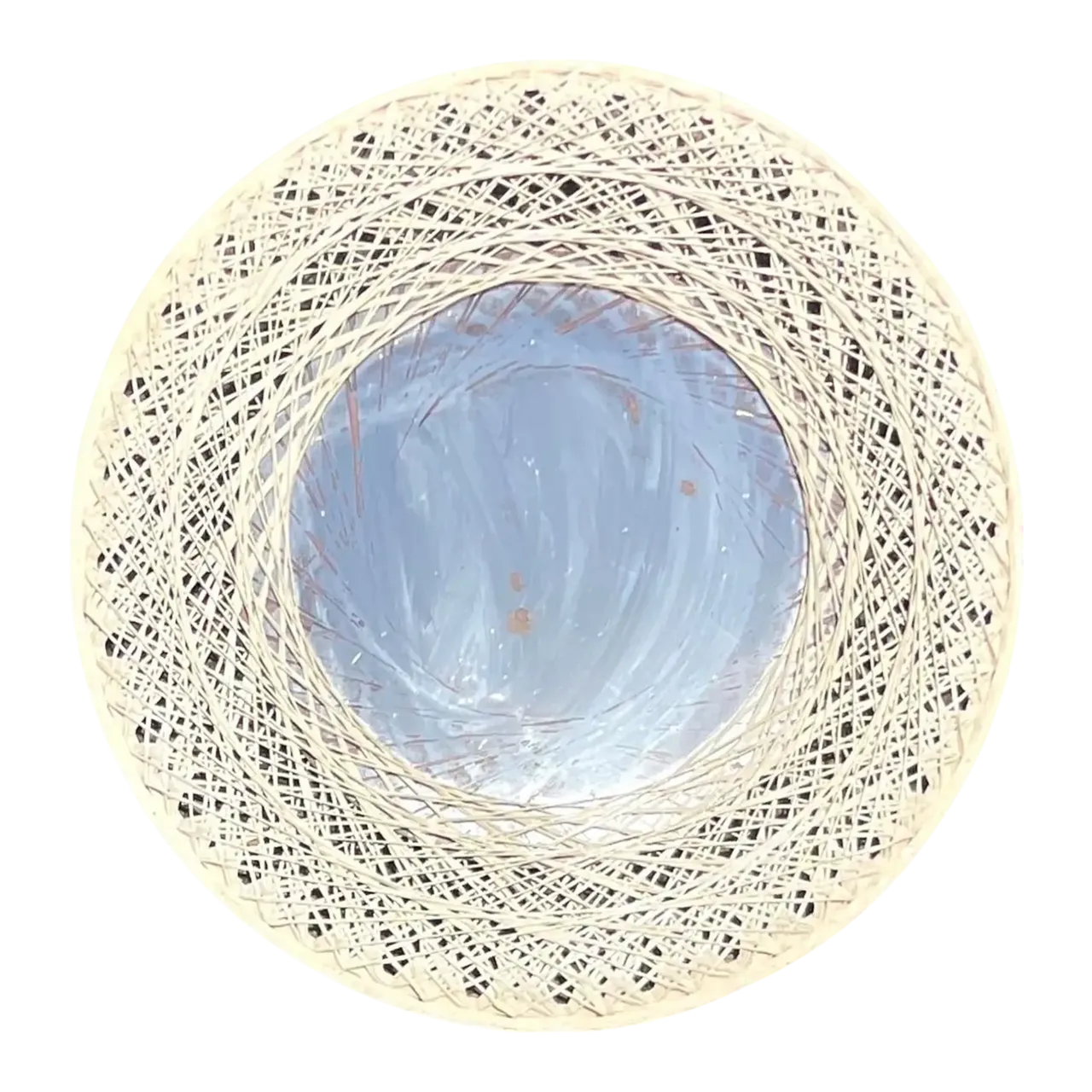 Vintage Coastal Spun Fiberglass Mirror After Russell Woodard