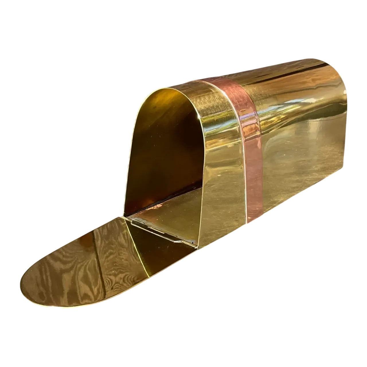 Vintage Coastal Tagged Spanish Sarreid Brass and Copper Mailbox