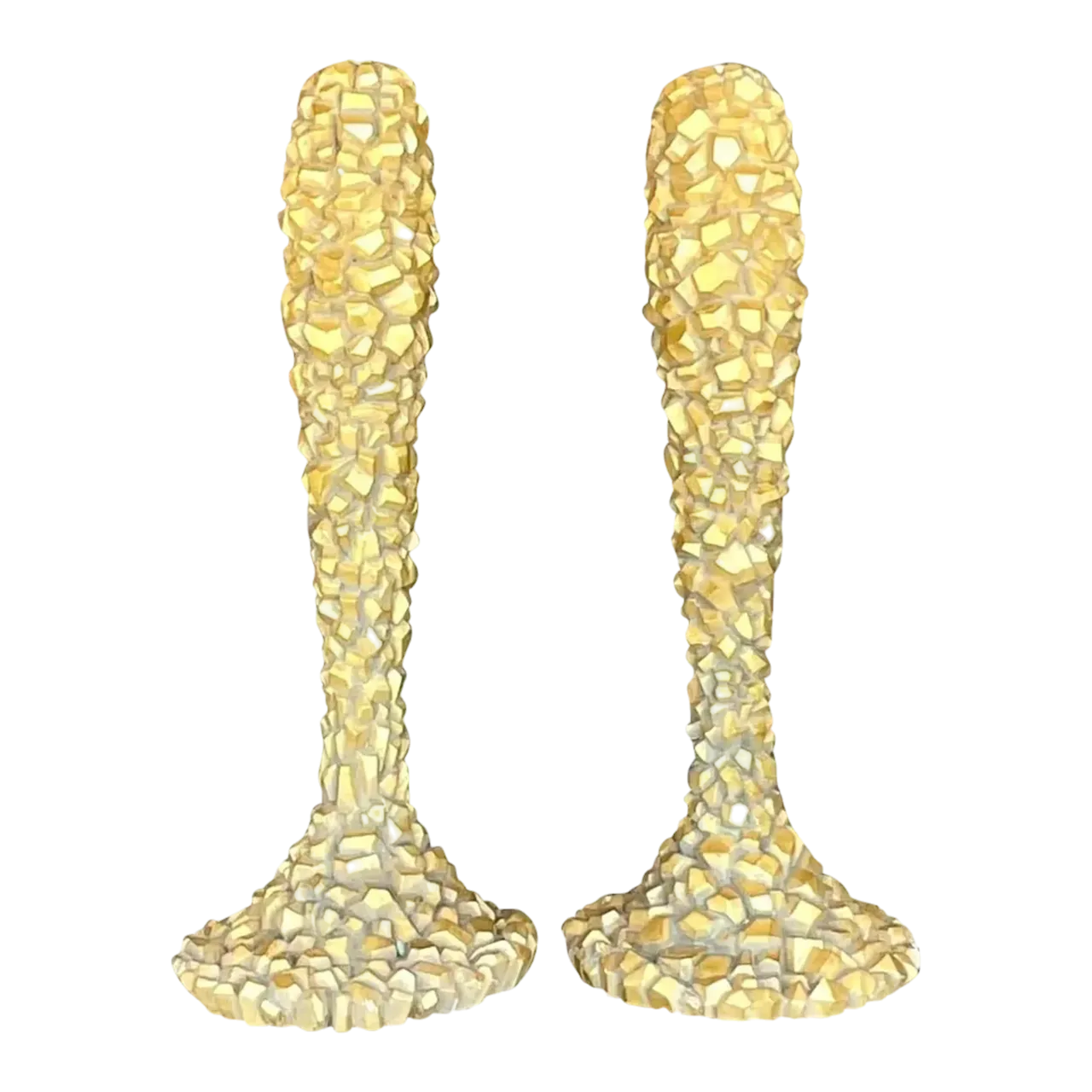 Vintage Coastal Textured Candlesticks After Nancy Corzine - a Pair