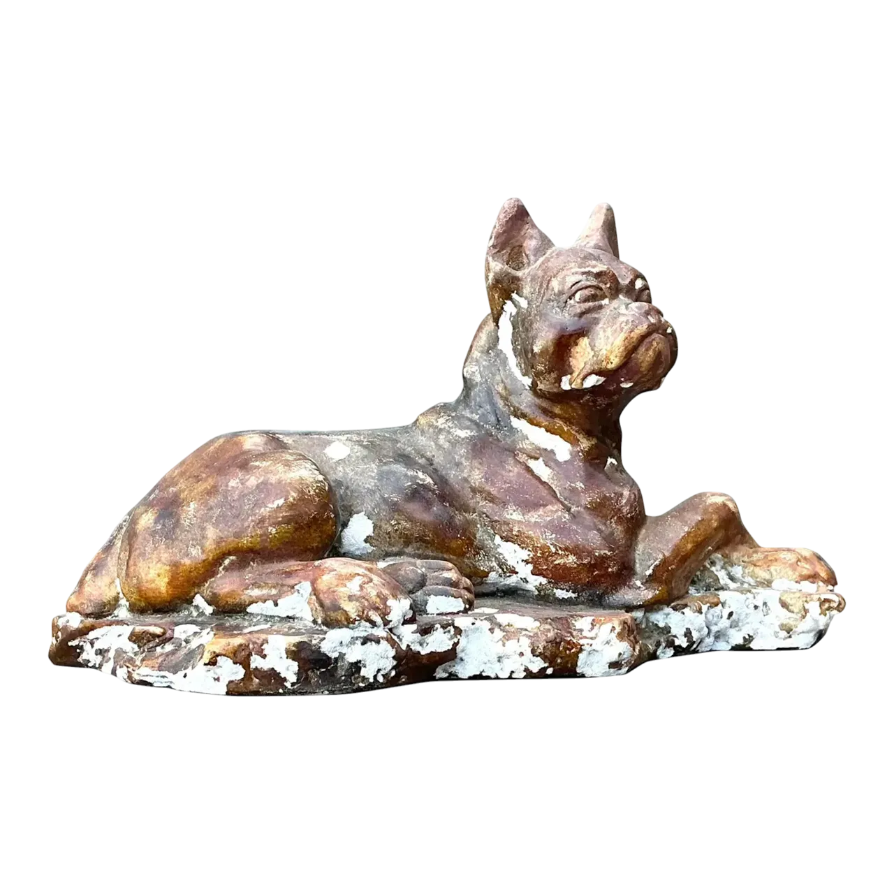 Vintage Distressed Plaster Dog
