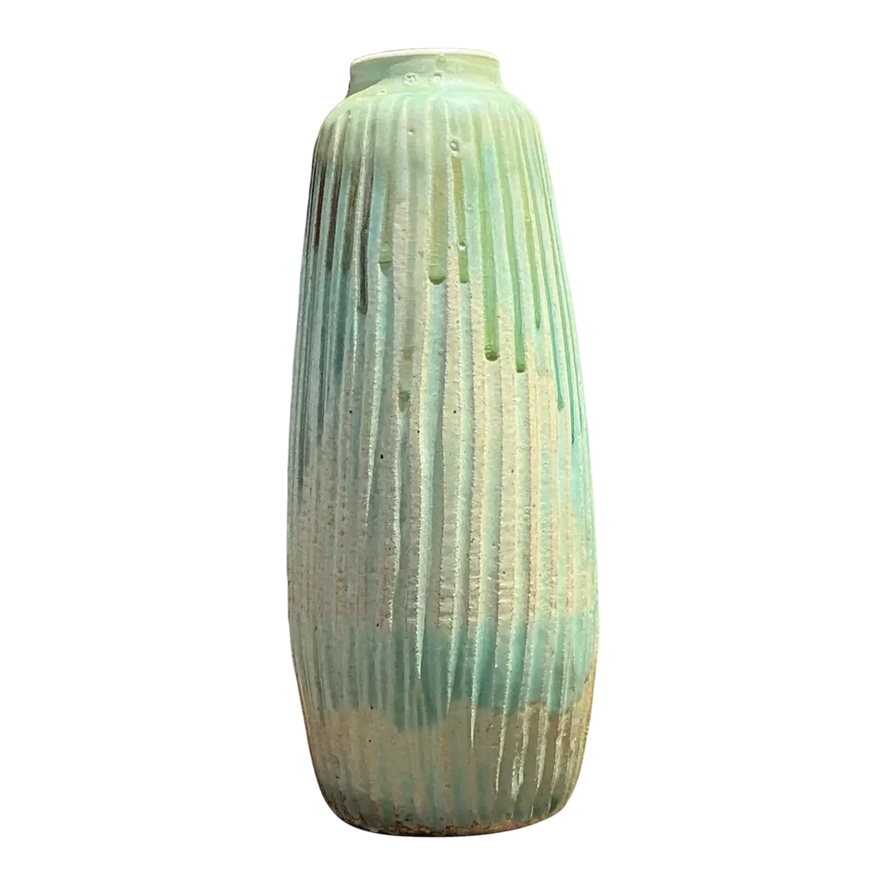 Vintage Drip Glazed Ceramic Vase