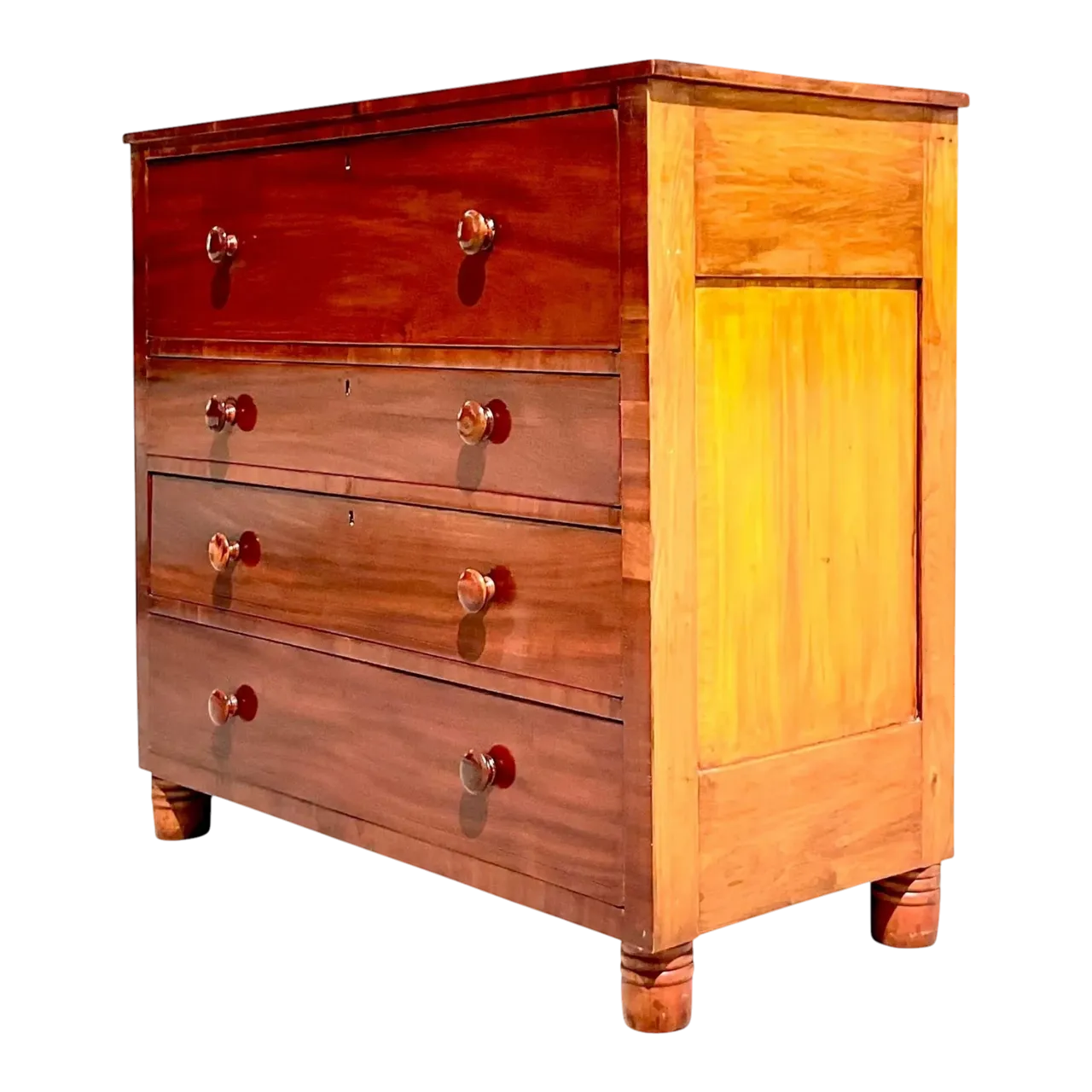 Vintage Flame Mahogany Four-Drawer Chest