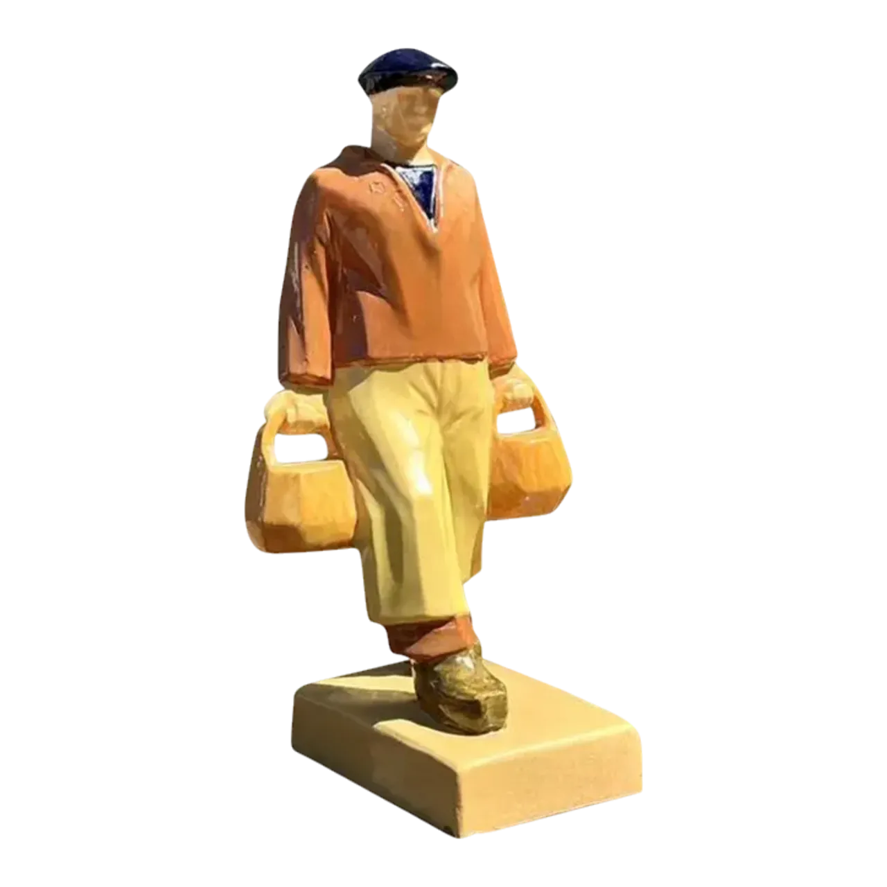 Vintage French Emile Just Bachelet for Henriot Ceramic Fisherman