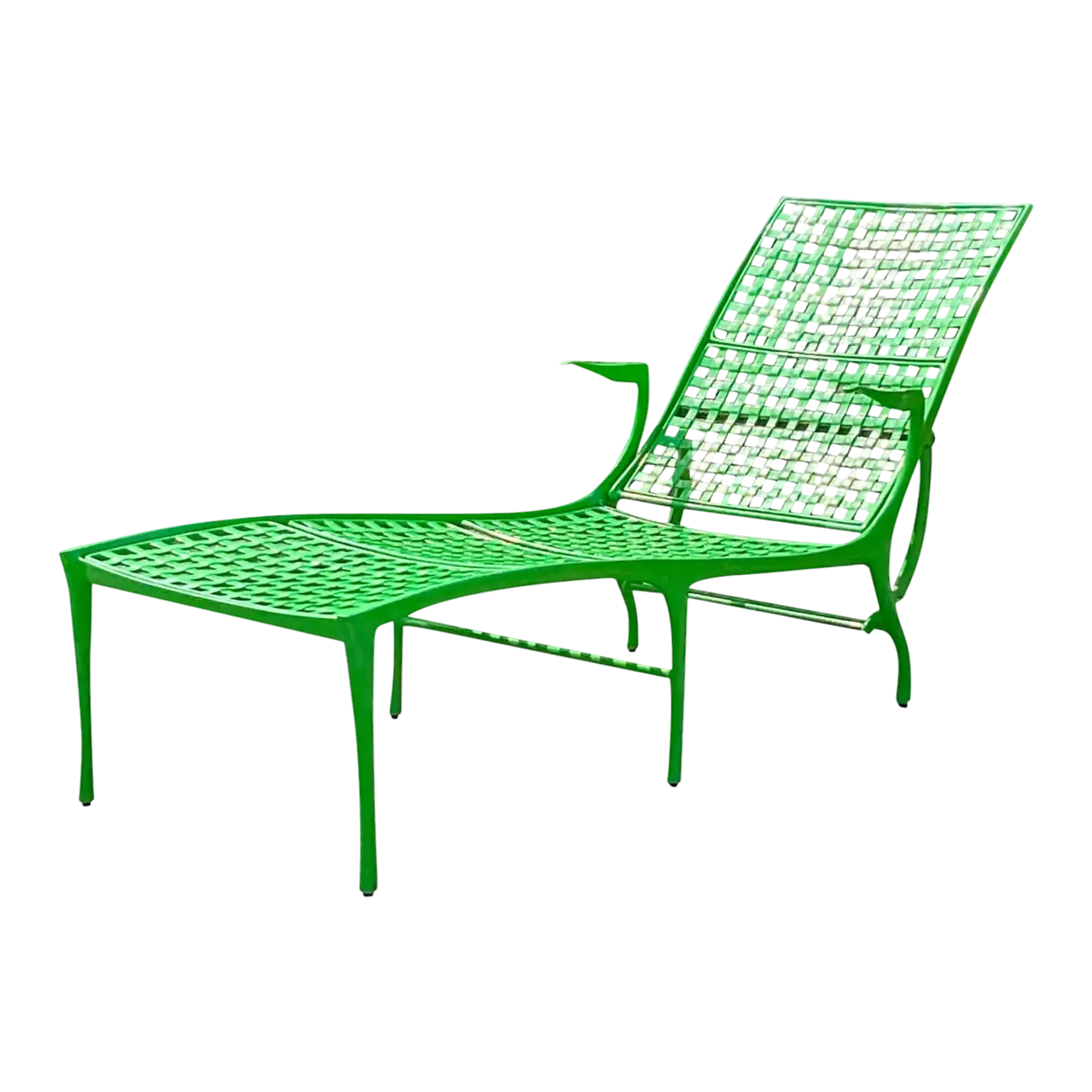 Vintage Green Dan Johnson Chaise Lounge for Brown Jordan