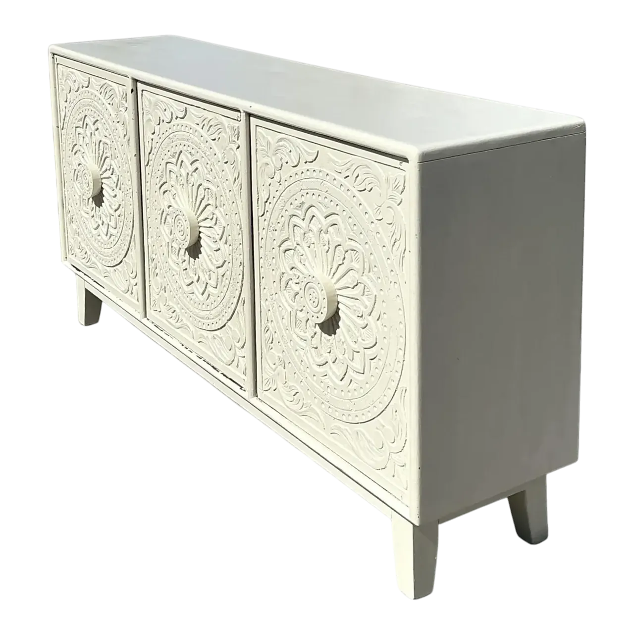 Vintage Hand Carved Credenza