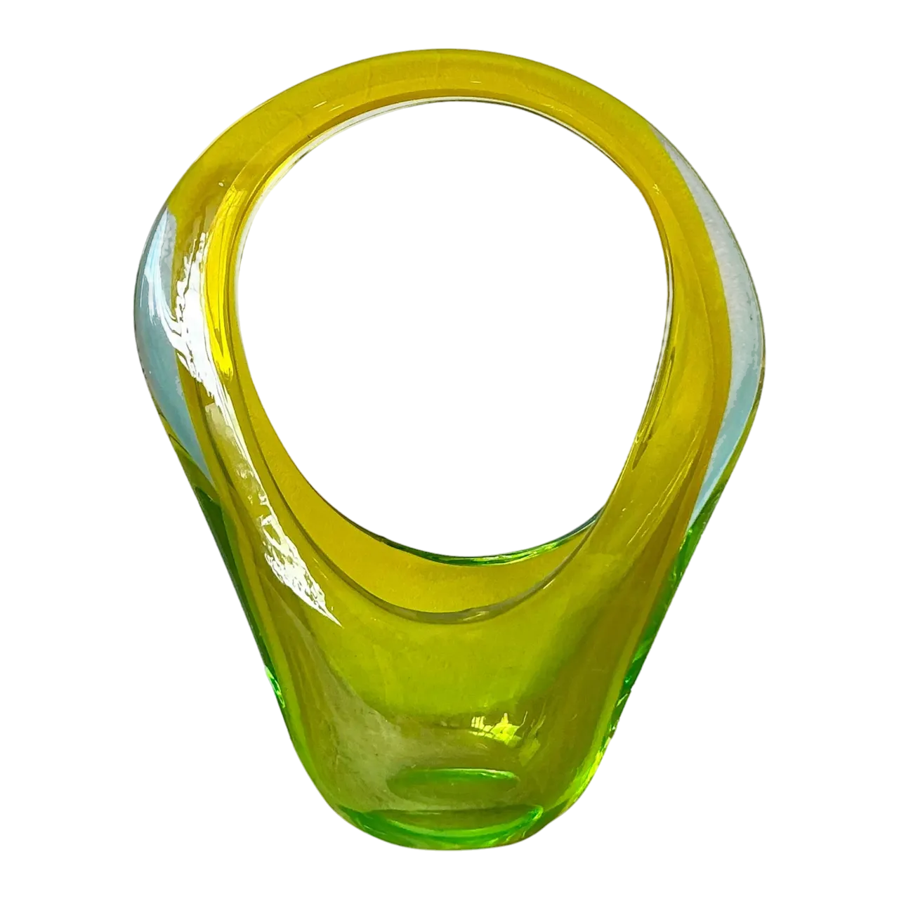 Vintage Italian Art Glass Vase After Murano