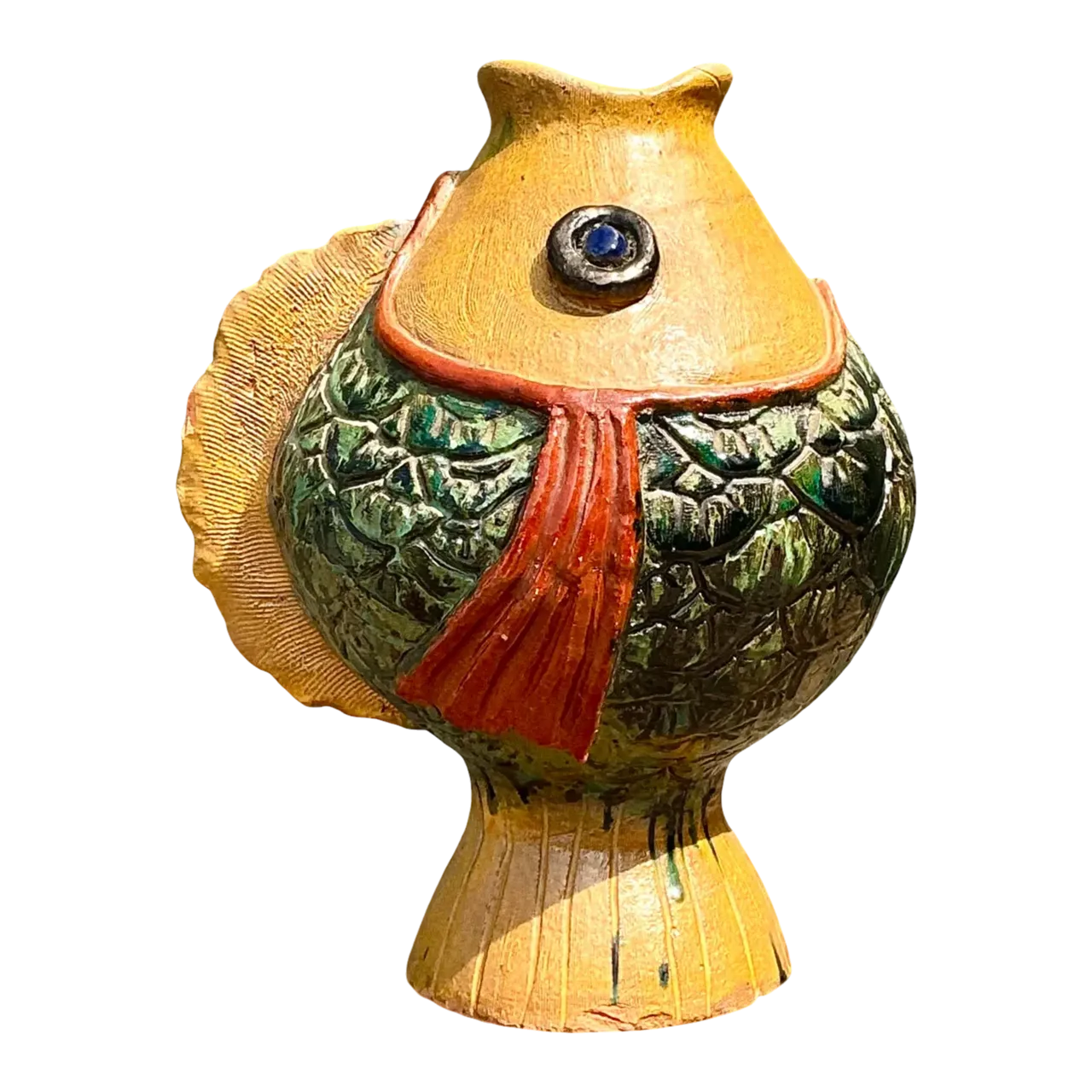 Vintage Italian Glazed Ceramic Fish