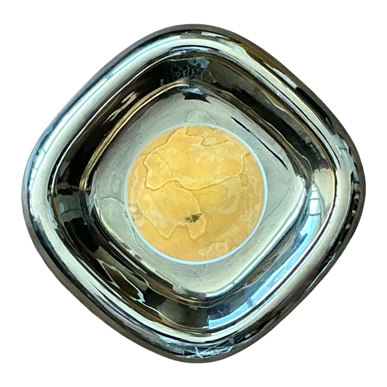 Vintage Italian Metallic Ceramic Bowl