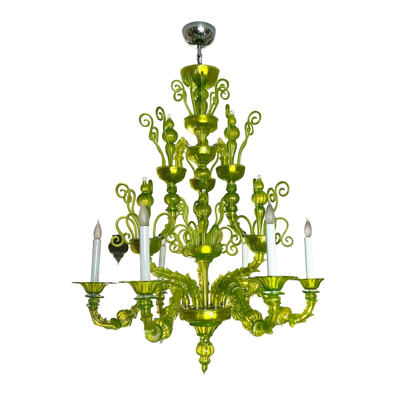 Vintage Italian Monumental Murano Glass Chandelier