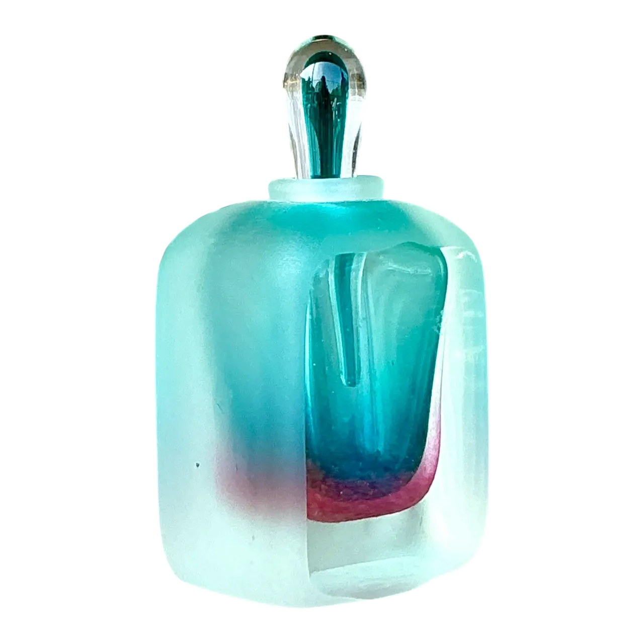 Vintage Italian Ombre Glass Bottle After Murano