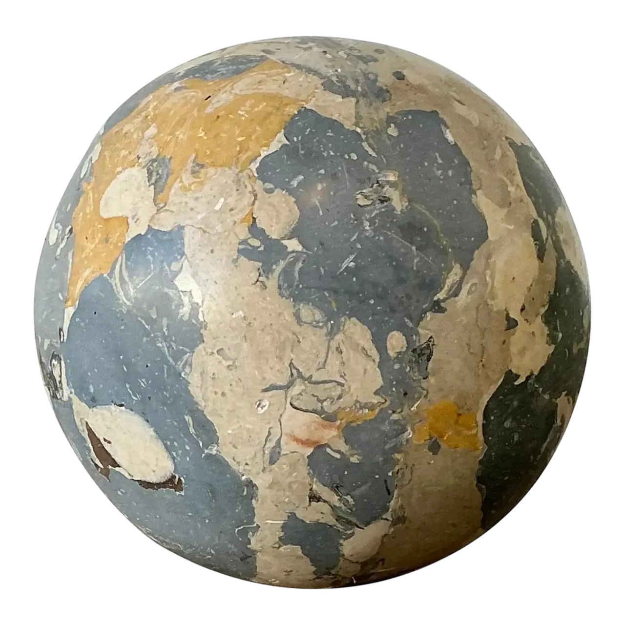 Vintage Italian Scagliola Artisanal Pigmented Plaster Sphere