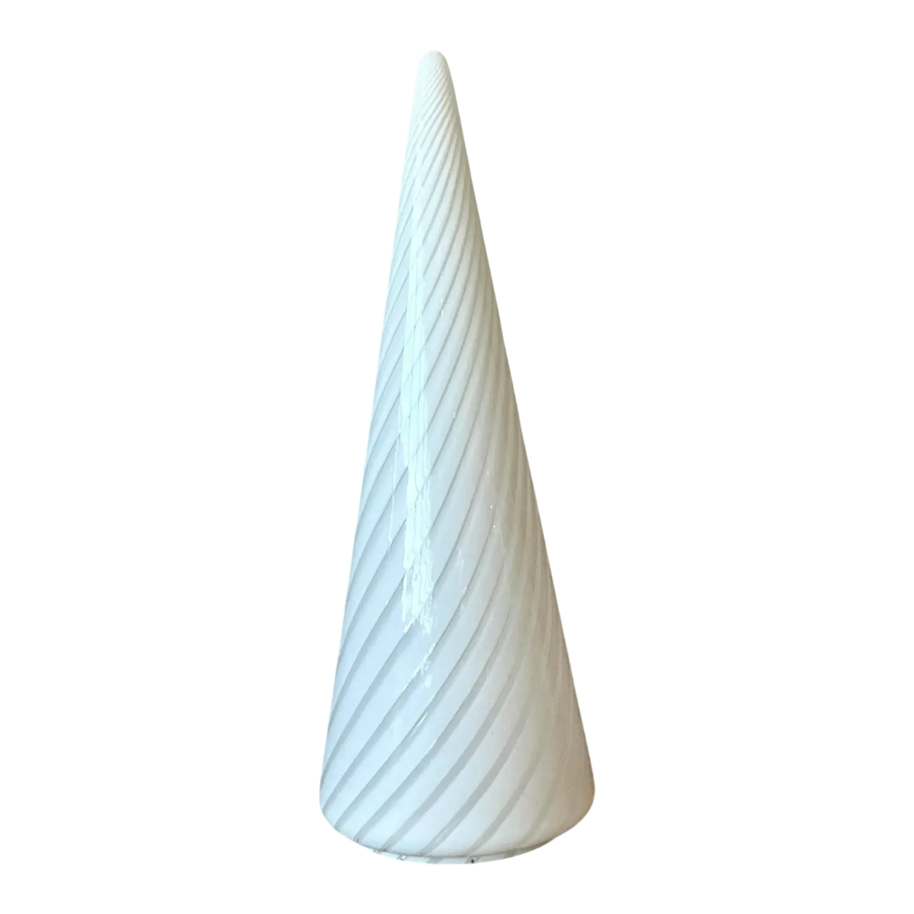 Vintage Italian Vetri Glass Swirl Cone Lamp