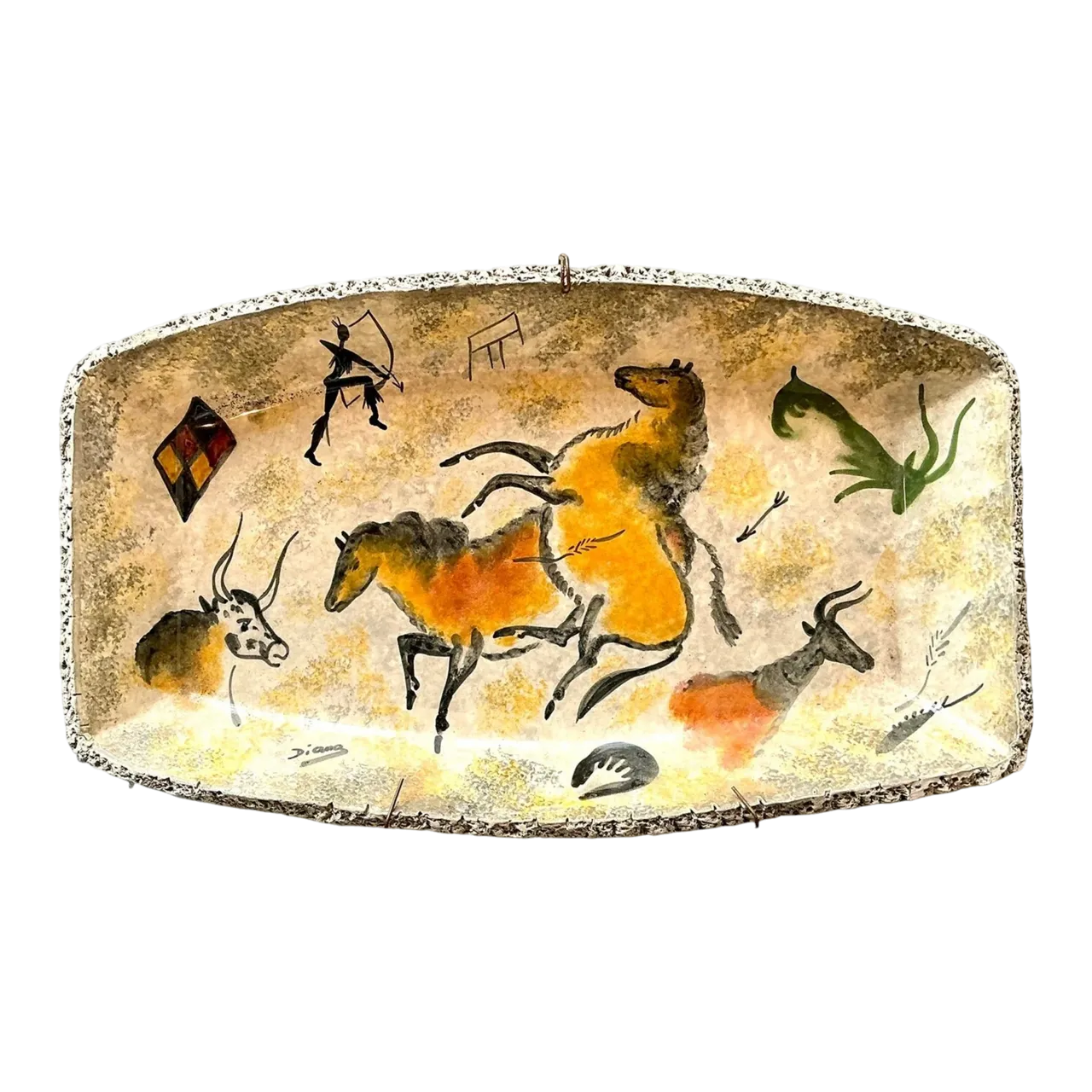 Vintage Lascaux Cave Painting Bowl