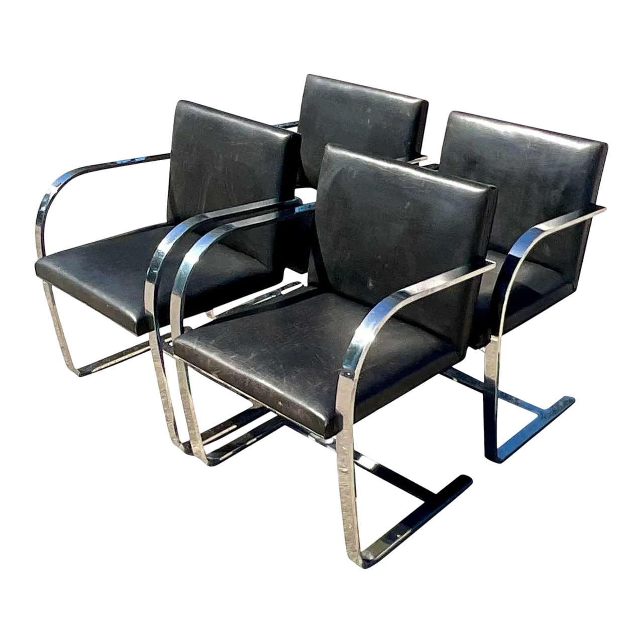 Vintage MCM Mies van der Rohe for Knoll Brno Chairs - Set of 4