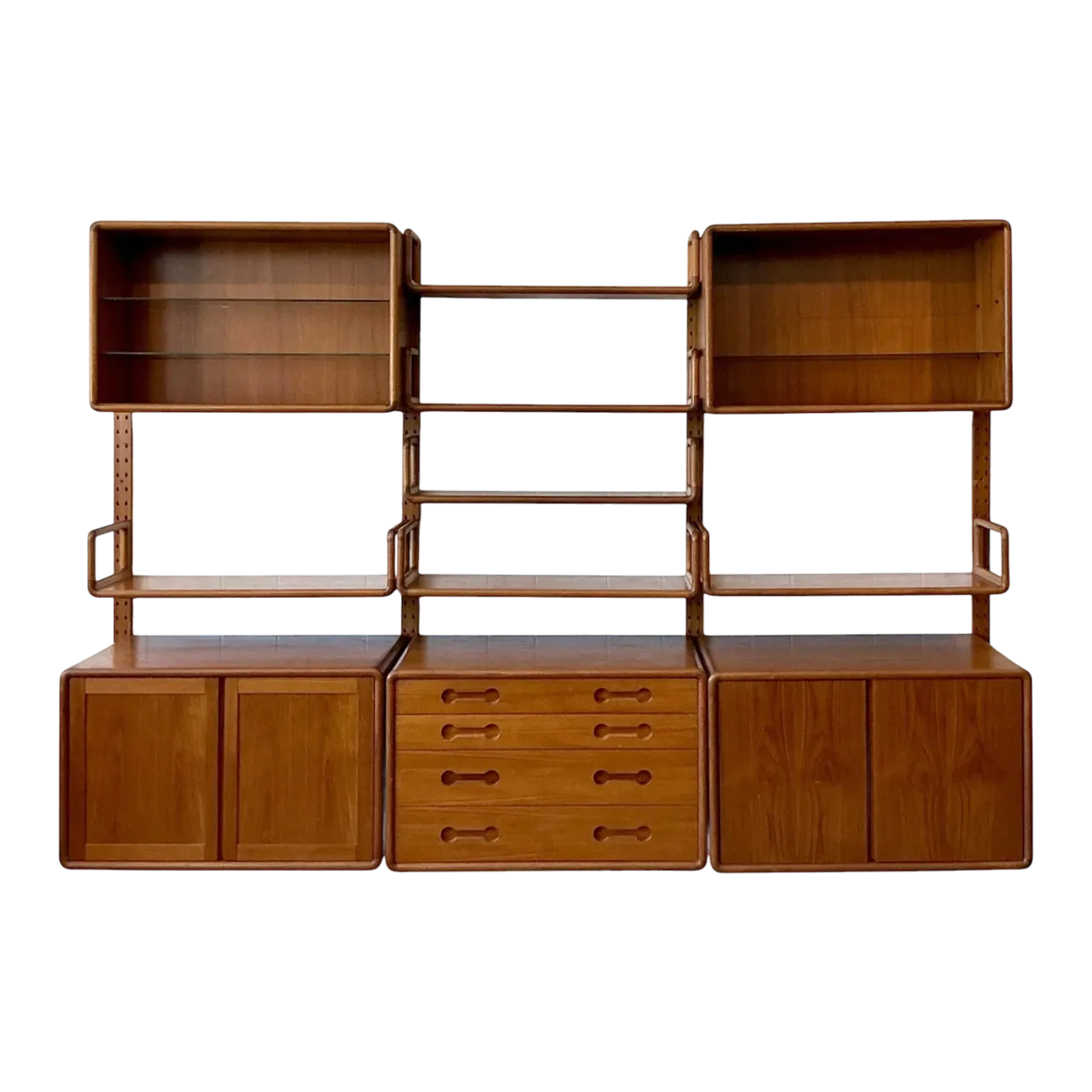 Vintage MCM Poul Cadovius 3 Bay Teak Wall System