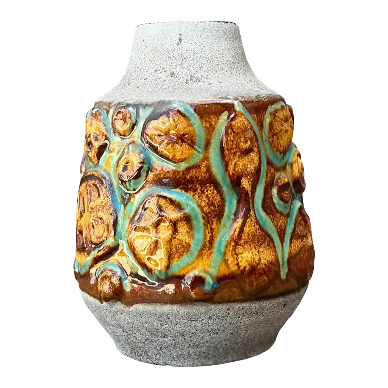 Vintage MCM West German Glazed Ceramic Vase