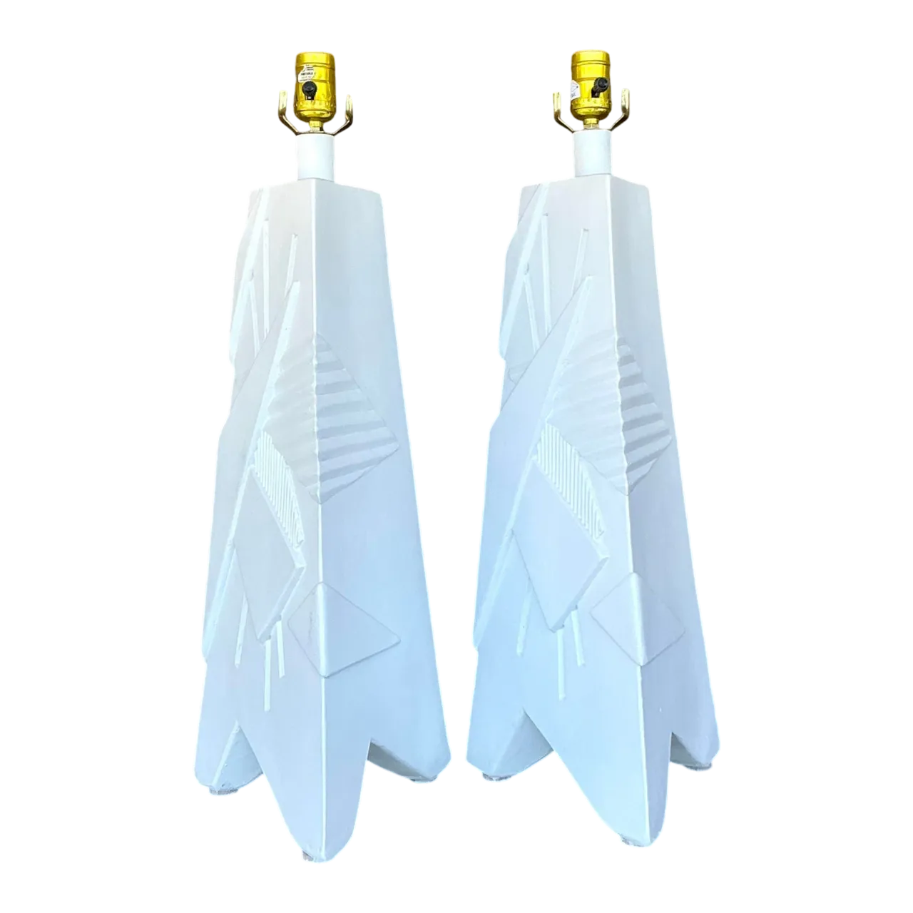 Vintage Mid 20th Century ArtMaster Plaster Lamps - A Pair