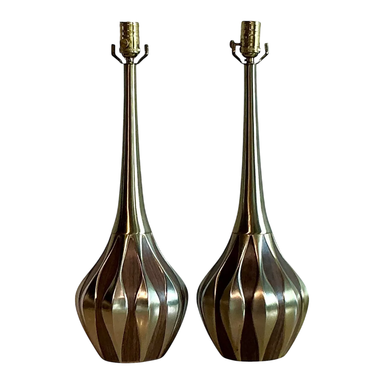 Vintage Mid-Century Modern Heyco Genie Bottle Lamps - a Pair
