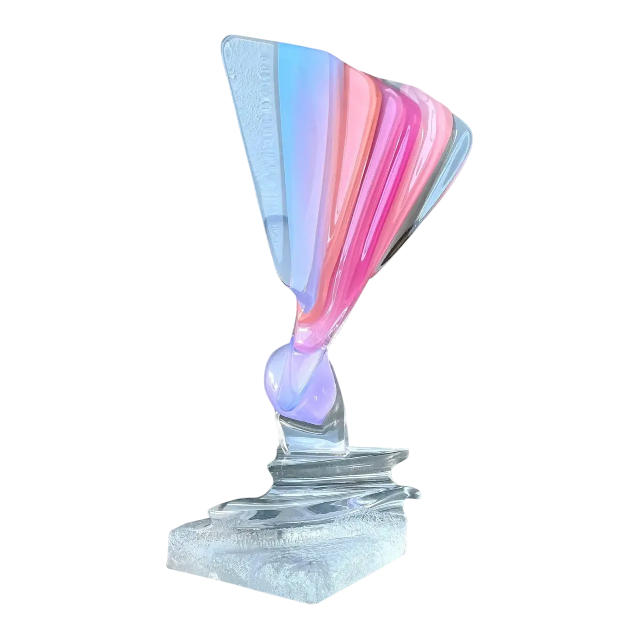 Vintage Monumental Lucite Fan Sculpture