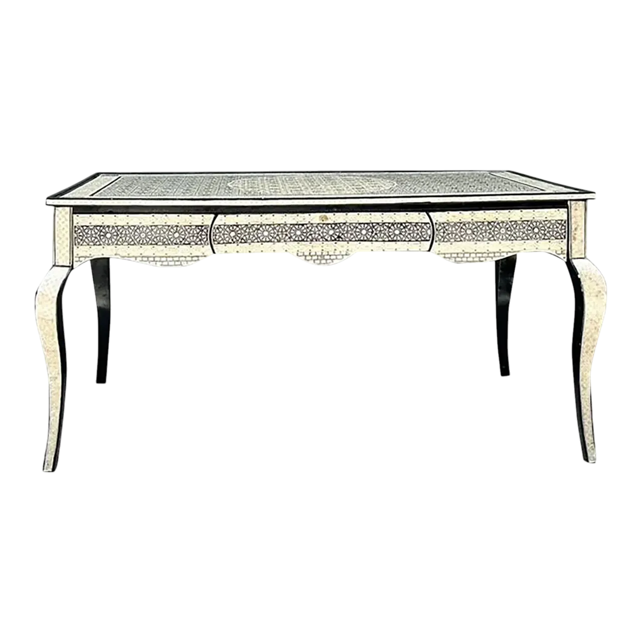 Vintage Moroccan Inlay Writing Desk