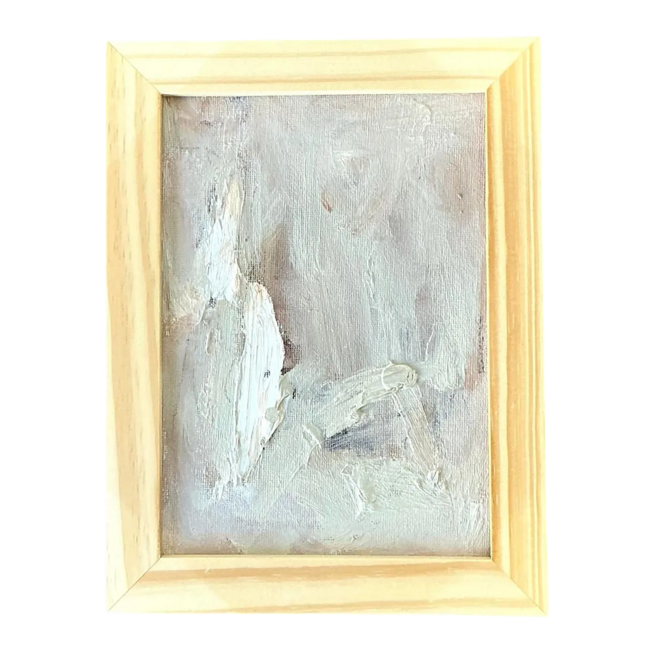 Vintage Original Abstract Oil on Board