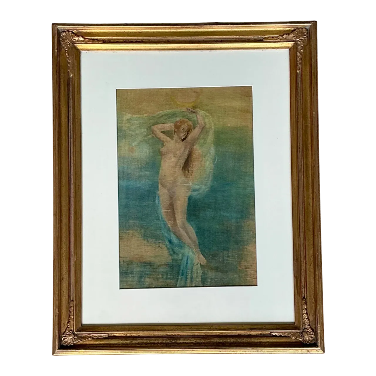 Vintage Original Nude Oil On Canvas
