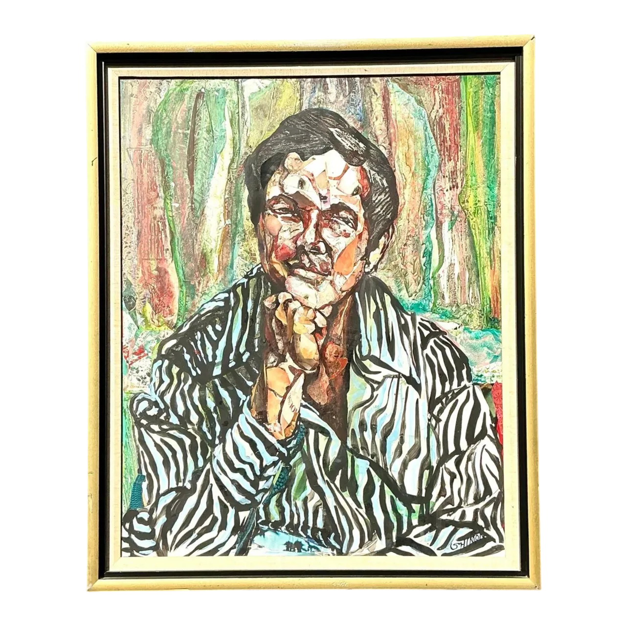 Vintage Original Oil Portrait on Canvas - Canvas, 26W x 31.75H