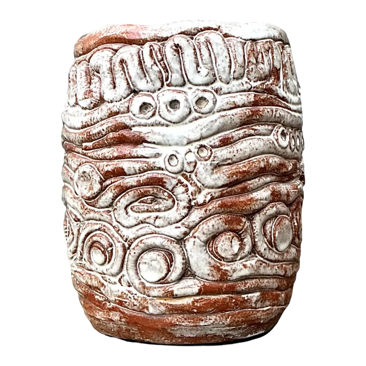 Vintage Original Studio Pottery Coil Vase - Pottery, 5.75W x 7.5H