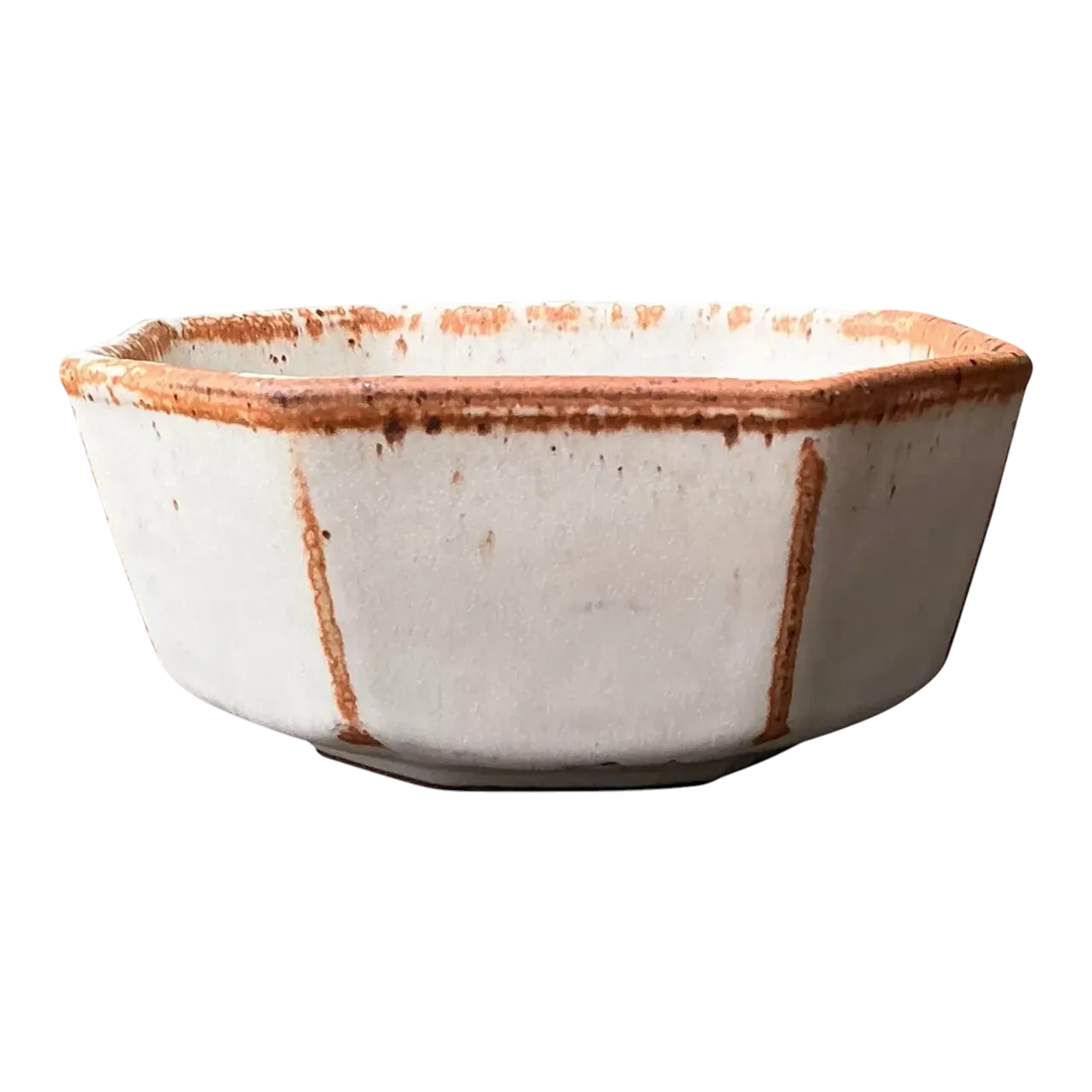 Vintage Original Studio Pottery Octagon Bowl