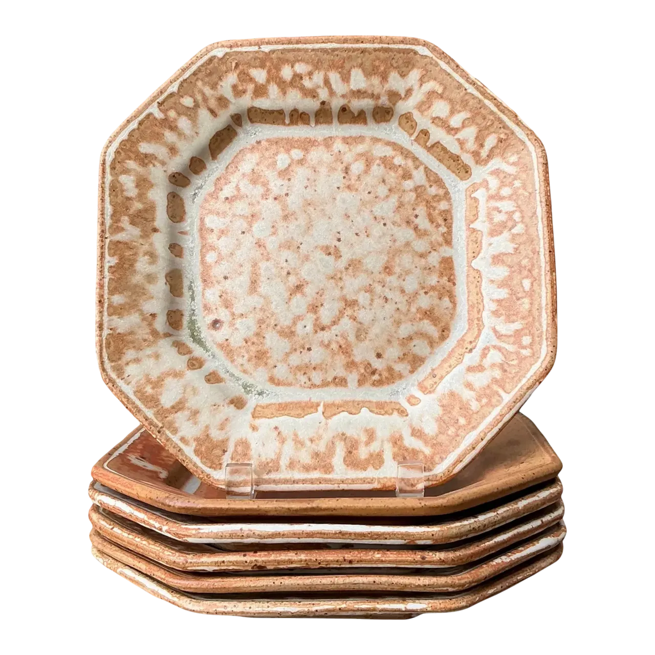 Vintage Original Studio Pottery Salad Plated - Set of 6