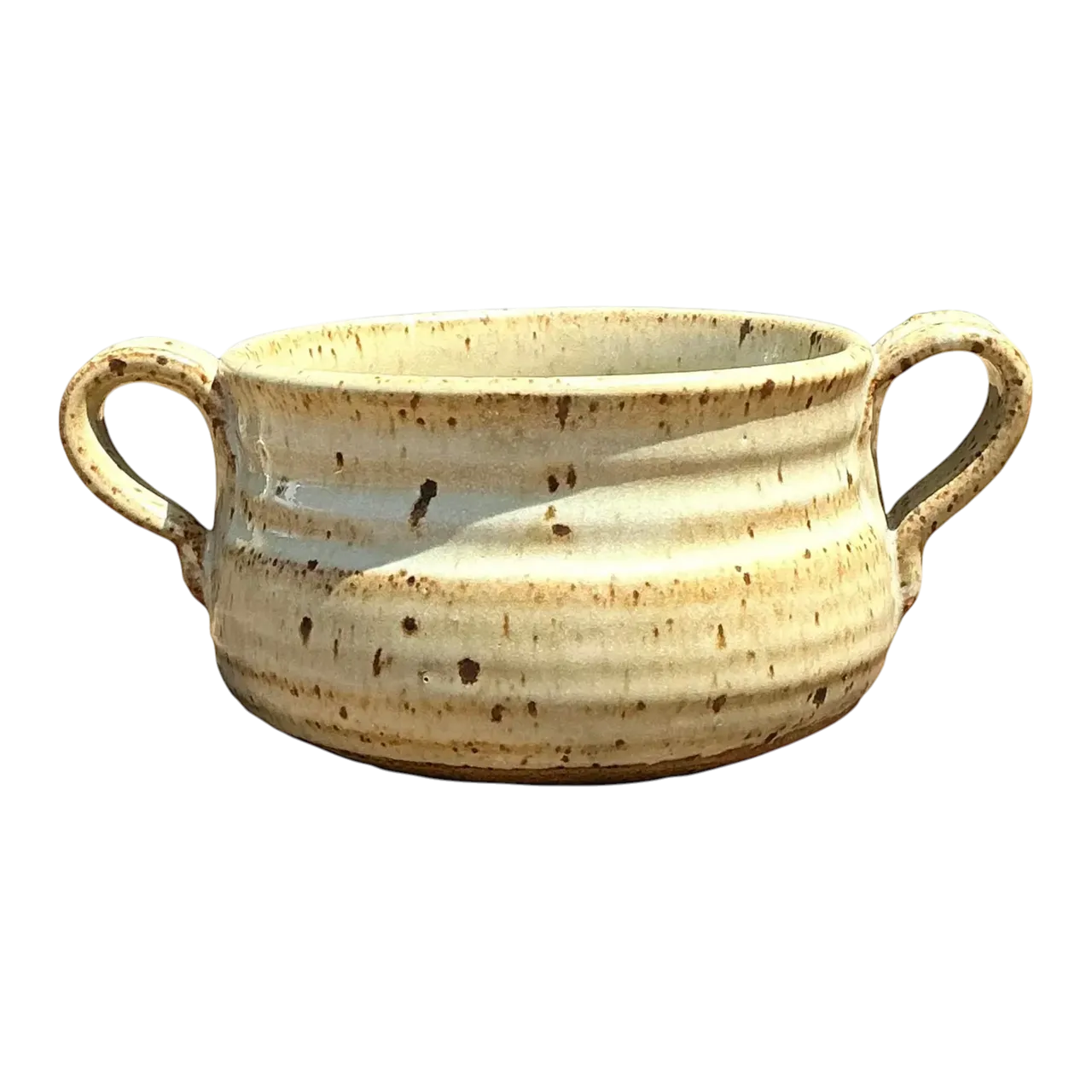 Vintage Original Studio Pottery Two Handle Bowl