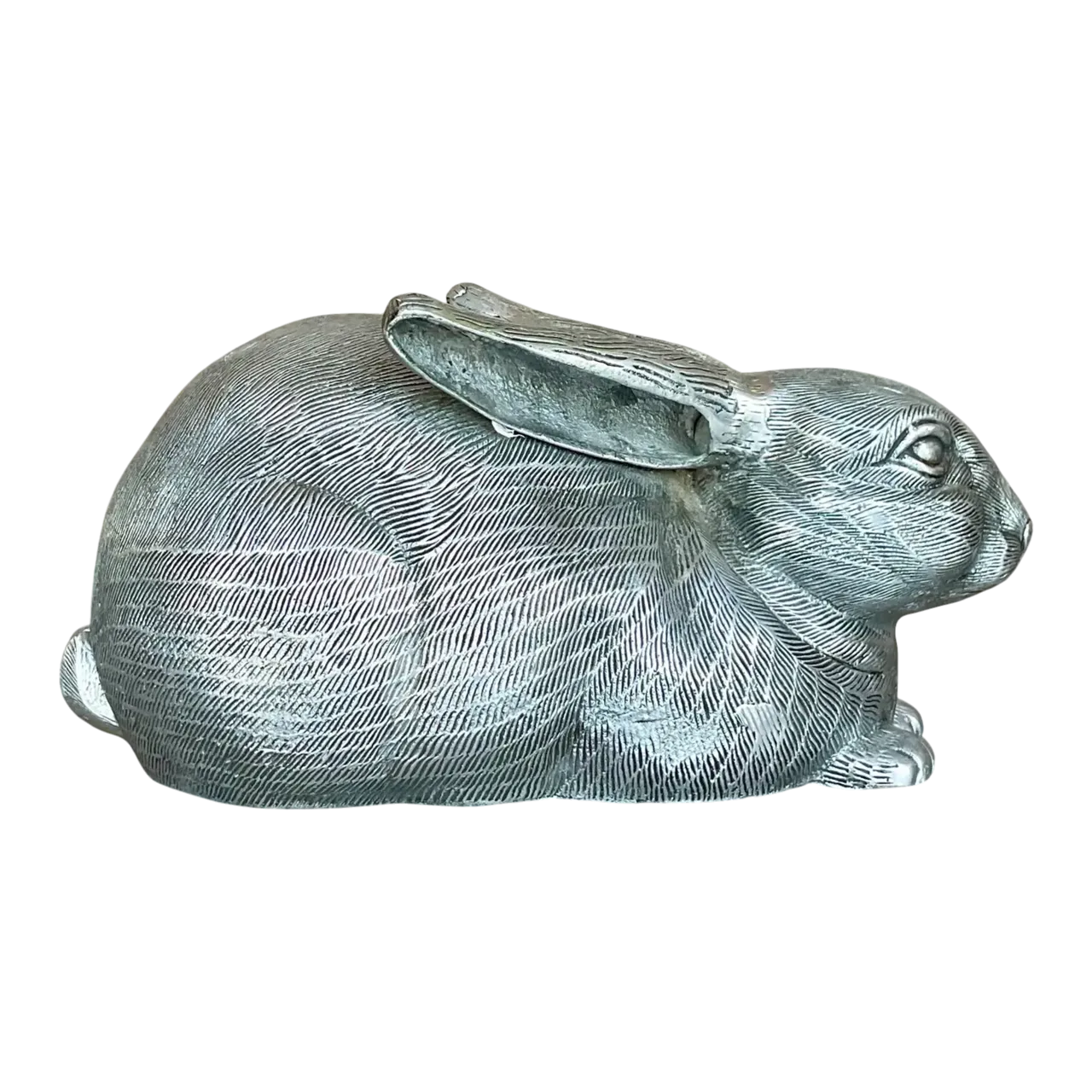 Vintage Patinated Metal Rabbit After Arthur Court