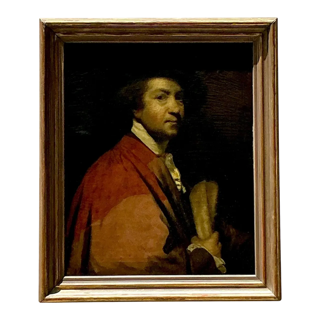 Vintage Regency 19th Century Oil Portrait of Man