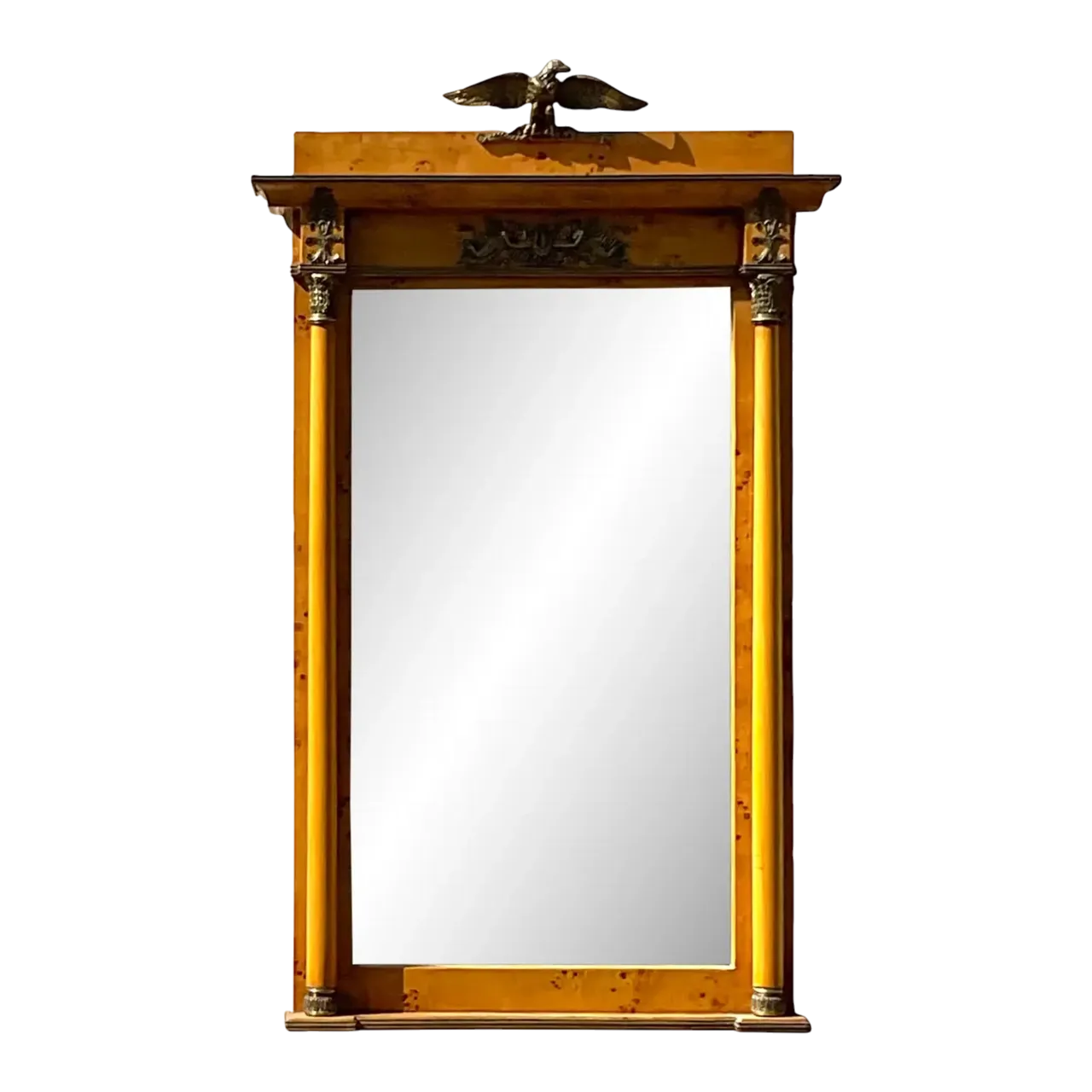 Vintage Regency Burl and Ormolu Mirror